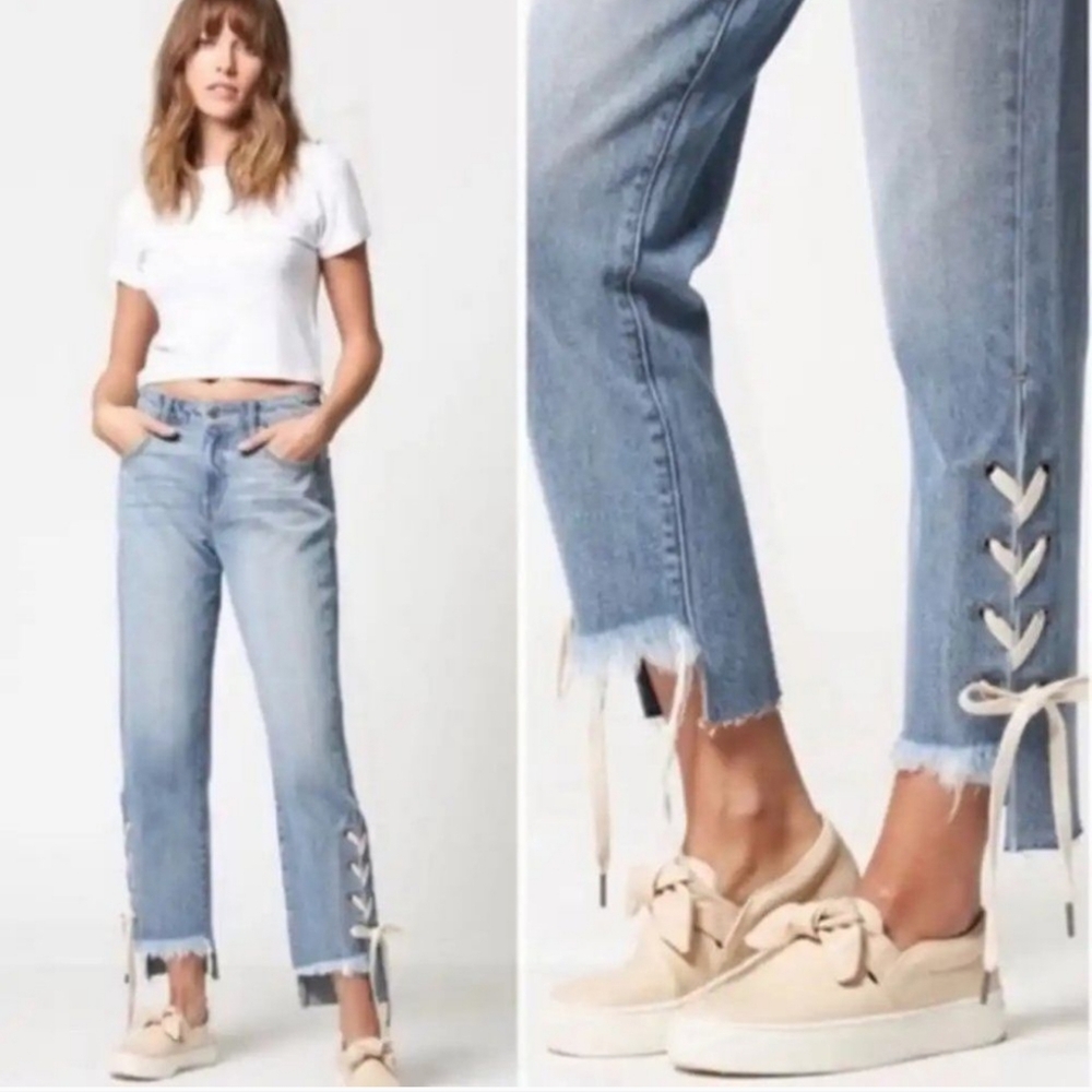 Hidden Lace-Up Jeans
